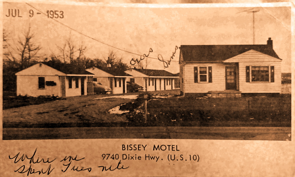 Bissey Motel - 1953 Postcard (newer photo)